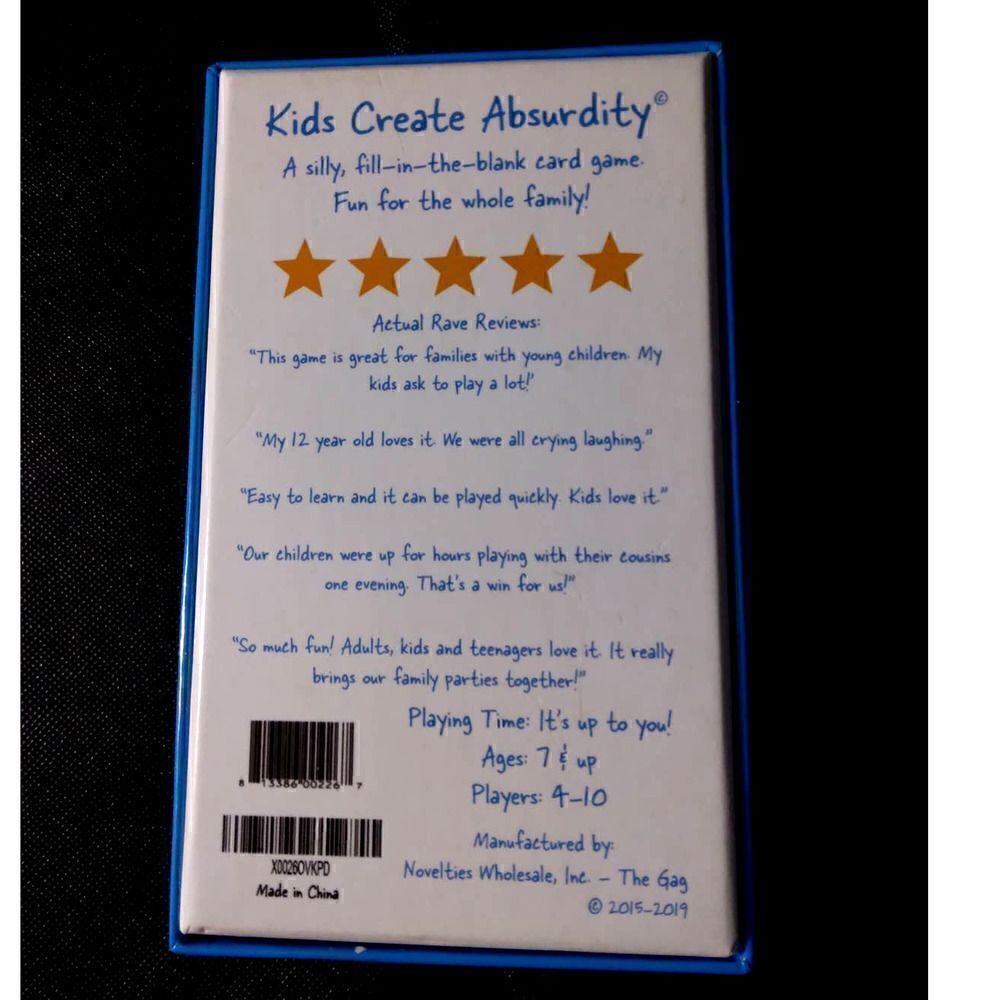 Create Absurdity Card Game for Entire Family! - Picture 2 of 2